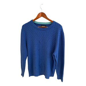 Bonobos Blue Cable Knit Sweater XL Cotton & Polyester Blend